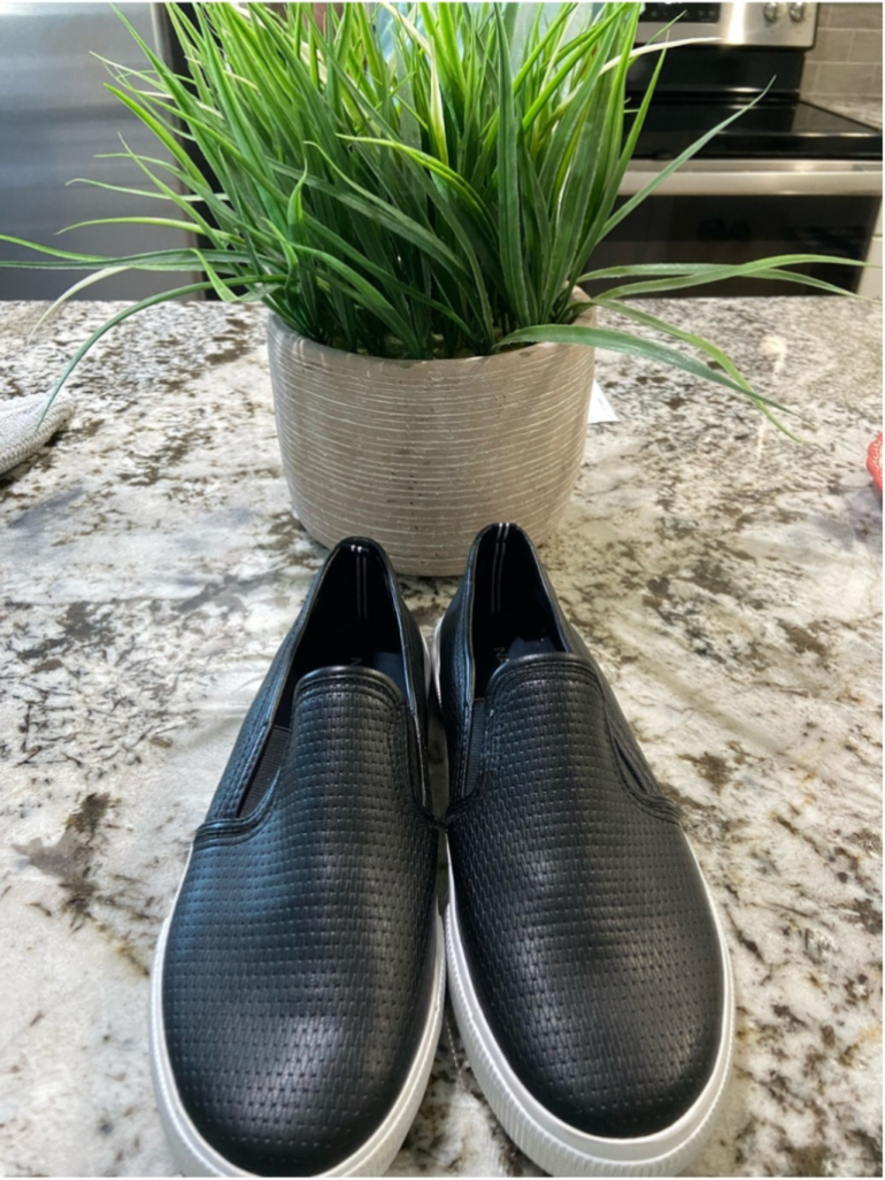 Nautica Conaway Women’s Black Slip-On loafers with White Sole